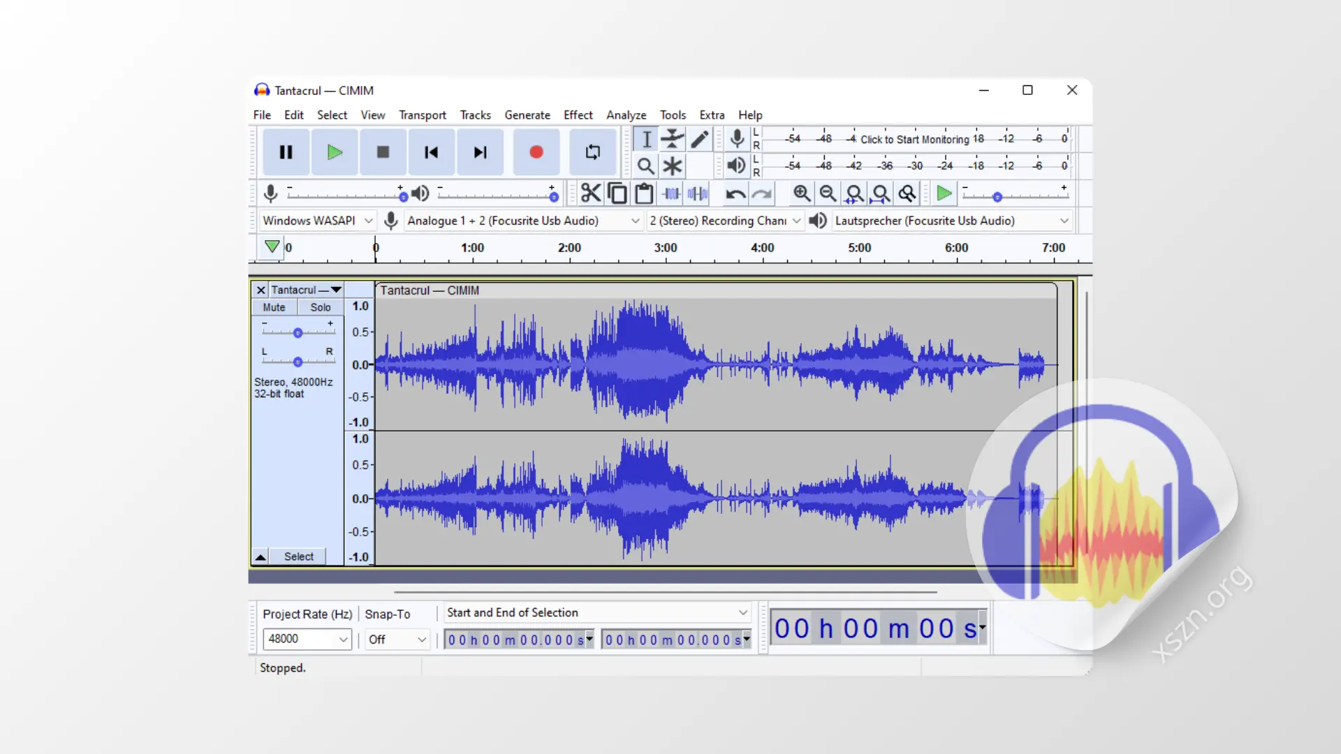 “Audacity”屏幕截图