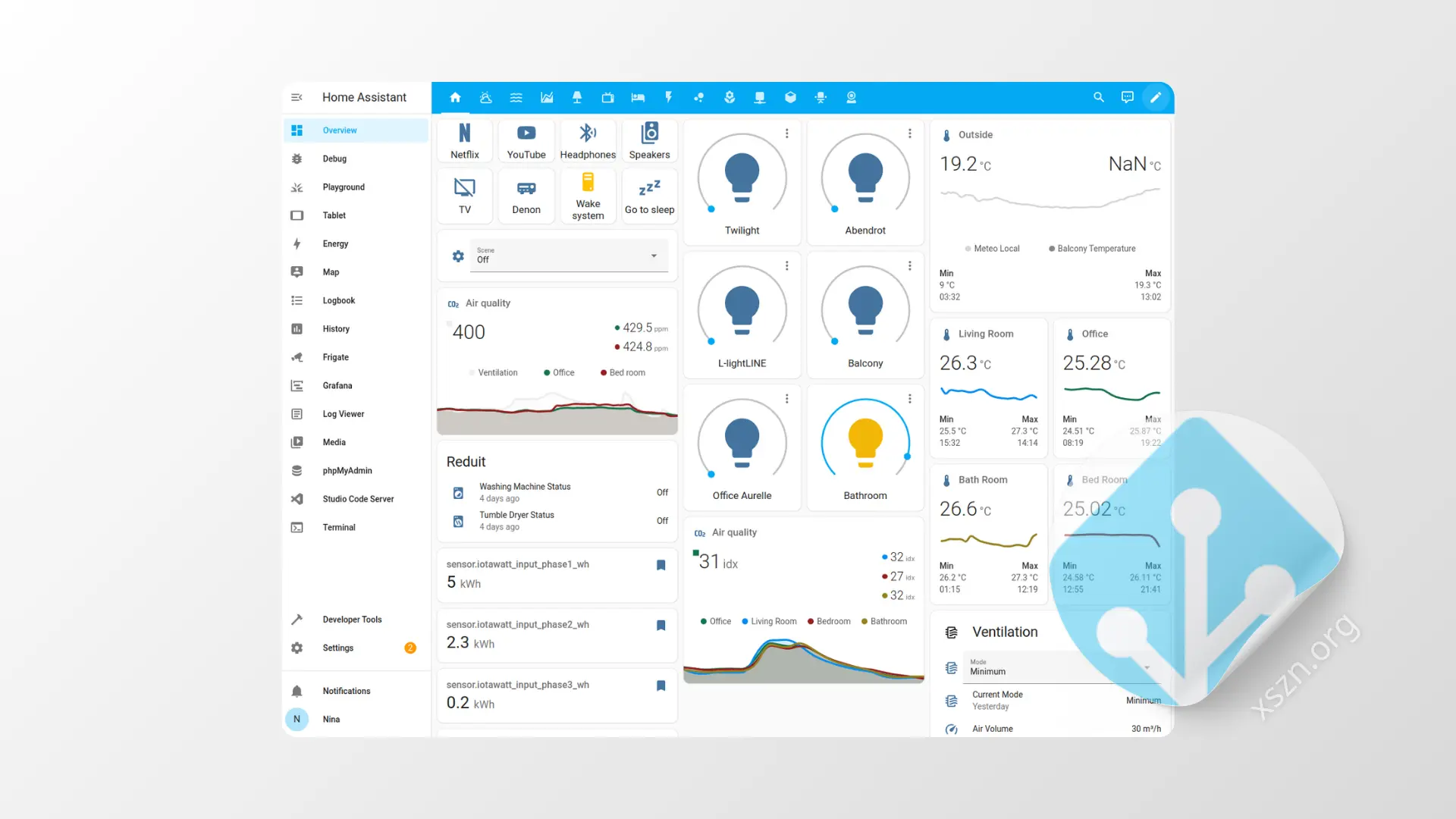 “Home Assistant”屏幕截图